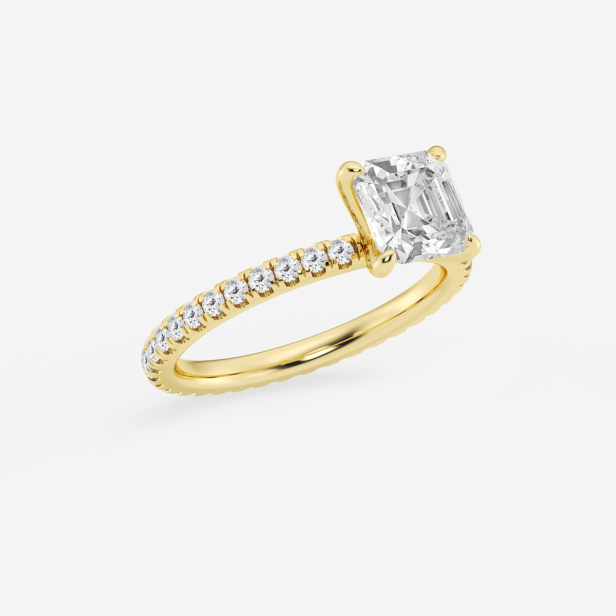 Additional Image 1 for  2 ctw Asscher Lab Grown Diamond Eternity Engagement Ring